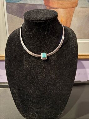 Sterling Silver & Turquoise Necklace Enhancer